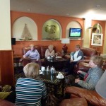Girls outing NCP Sally Parkin, Shirley Burnhill, Janet Daniels, Ann Mills and Linda Reid relax during their day out.